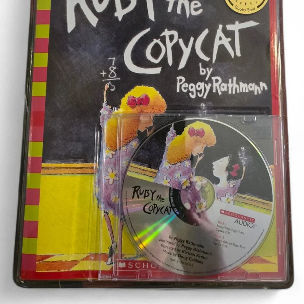 NEW Sealed Ruby the Copycat Scholastic Read Along Book & Audio CD Peggy Rathmann